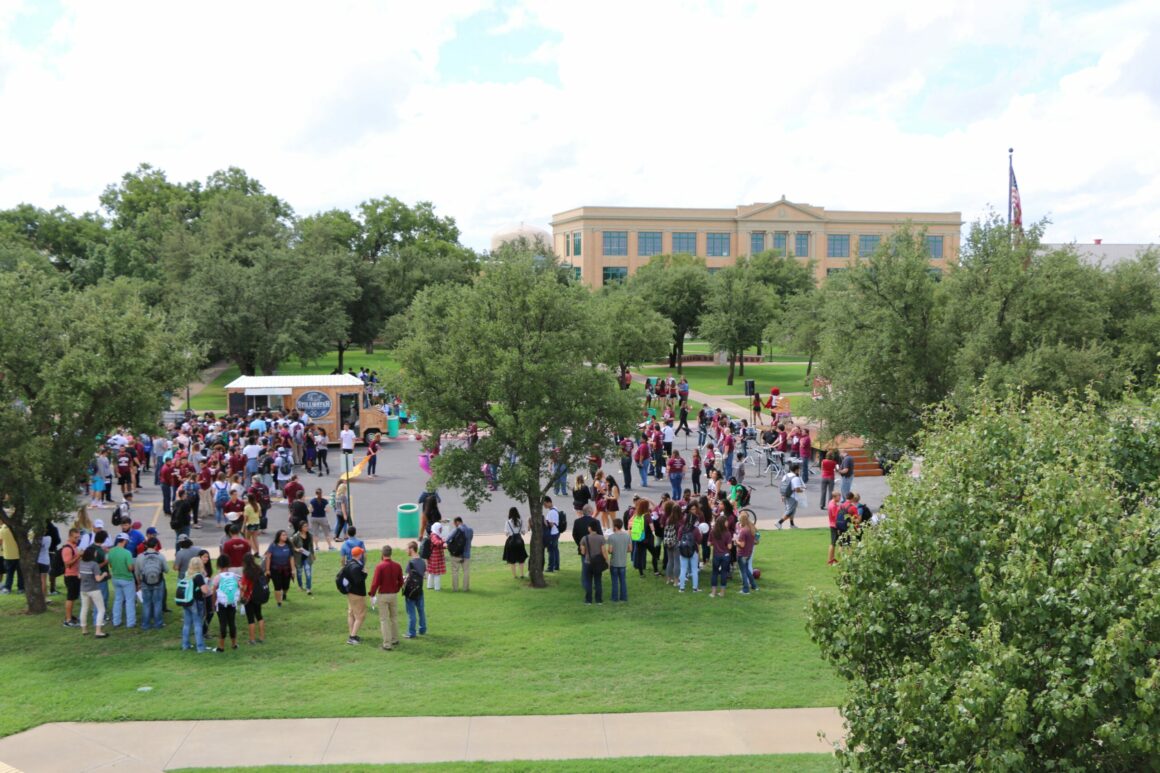 Group Event in front of Old Main