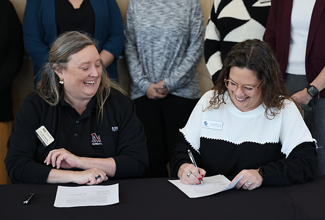 Dr. Cindy Martin, interim vice president for academic affairs at McMurry University & Heather McClure, Vice President of Instruction at Cisco College 